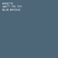 #4D6779 - Blue Bayoux Color Image